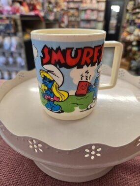 Vintage 1980s Smurf Mug